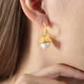 Céline Bead Dangle Earrings – 18K Gold-Plated