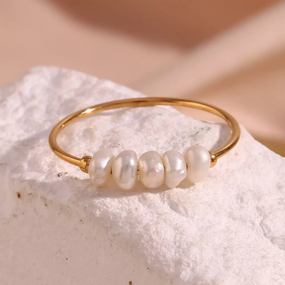 Anaïs Freshwater Baroque Pearl Ring – 18K Gold-Plated