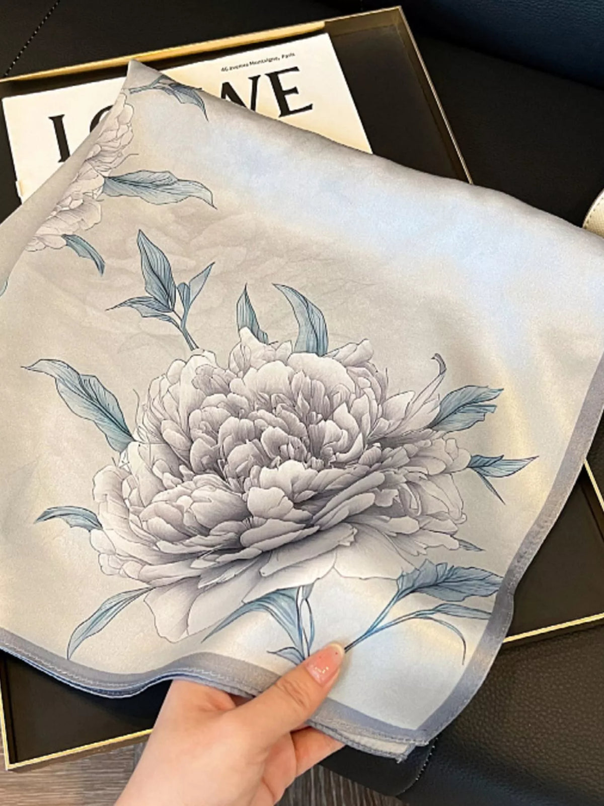 Fleur Floral Silk Square Scarf