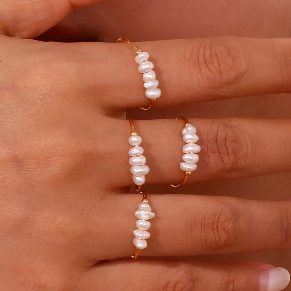 Anaïs Freshwater Baroque Pearl Ring – 18K Gold-Plated