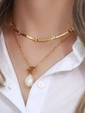 Amélie Baroque Pearl Pendant Necklace – 18K Gold-Plated