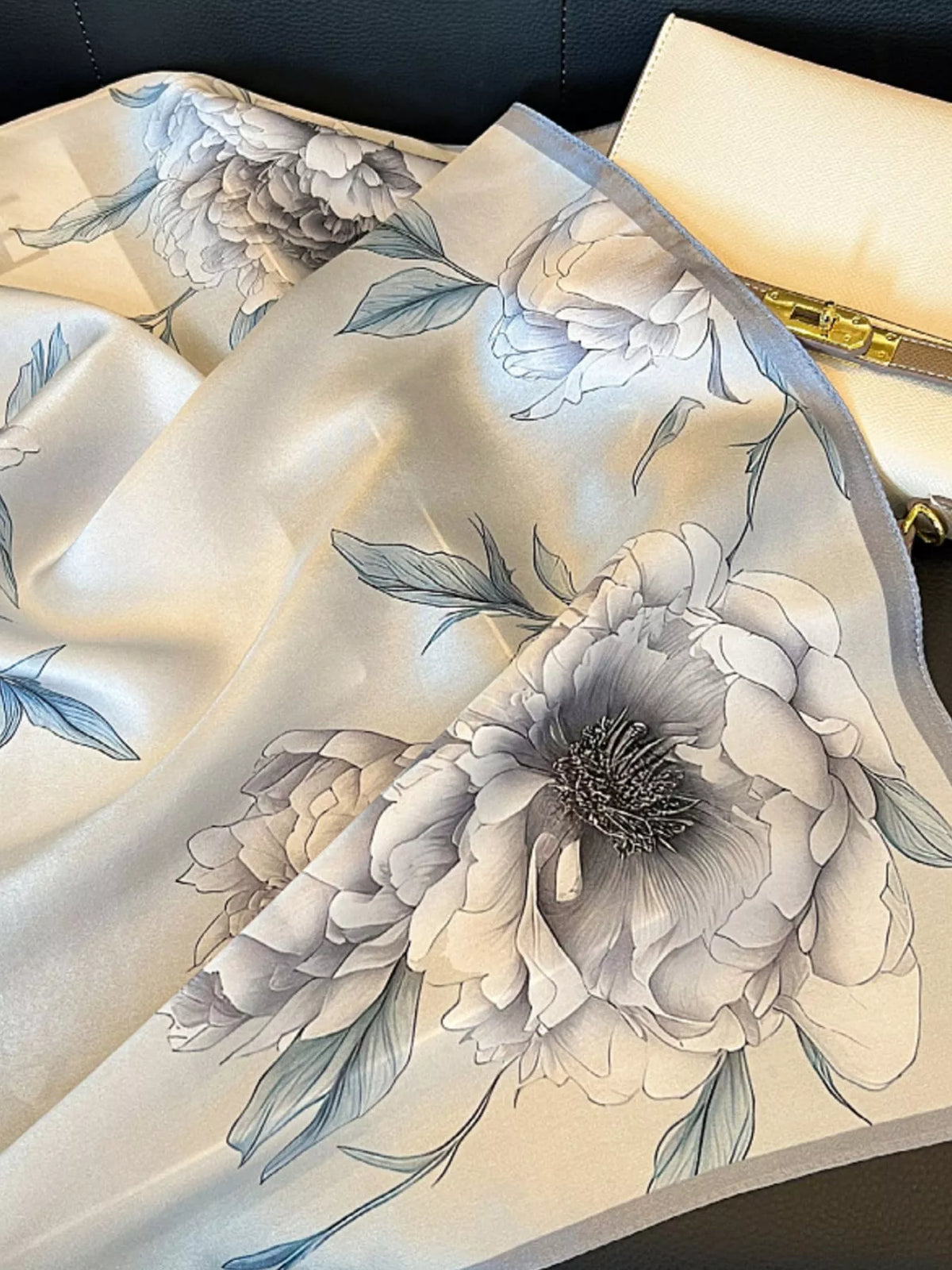 Fleur Floral Silk Square Scarf