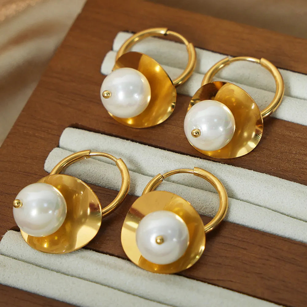Céline Bead Dangle Earrings – 18K Gold-Plated