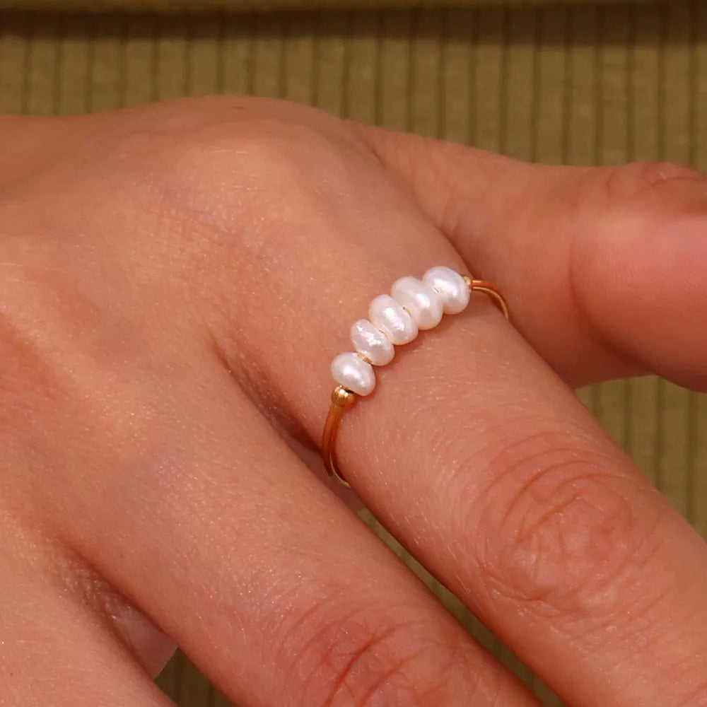 Anaïs Freshwater Baroque Pearl Ring – 18K Gold-Plated