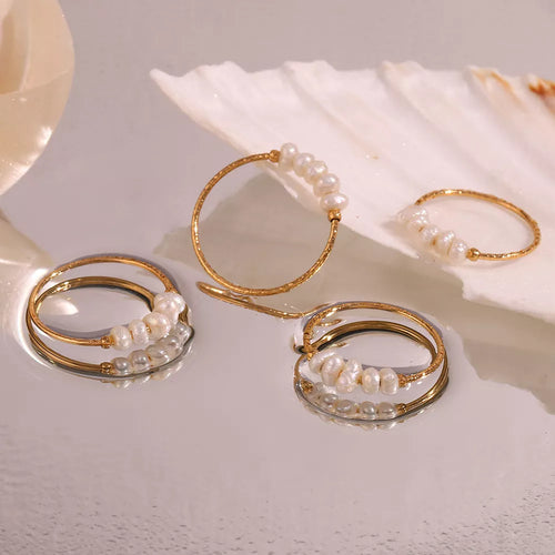 Anaïs Freshwater Baroque Pearl Ring – 18K Gold-Plated