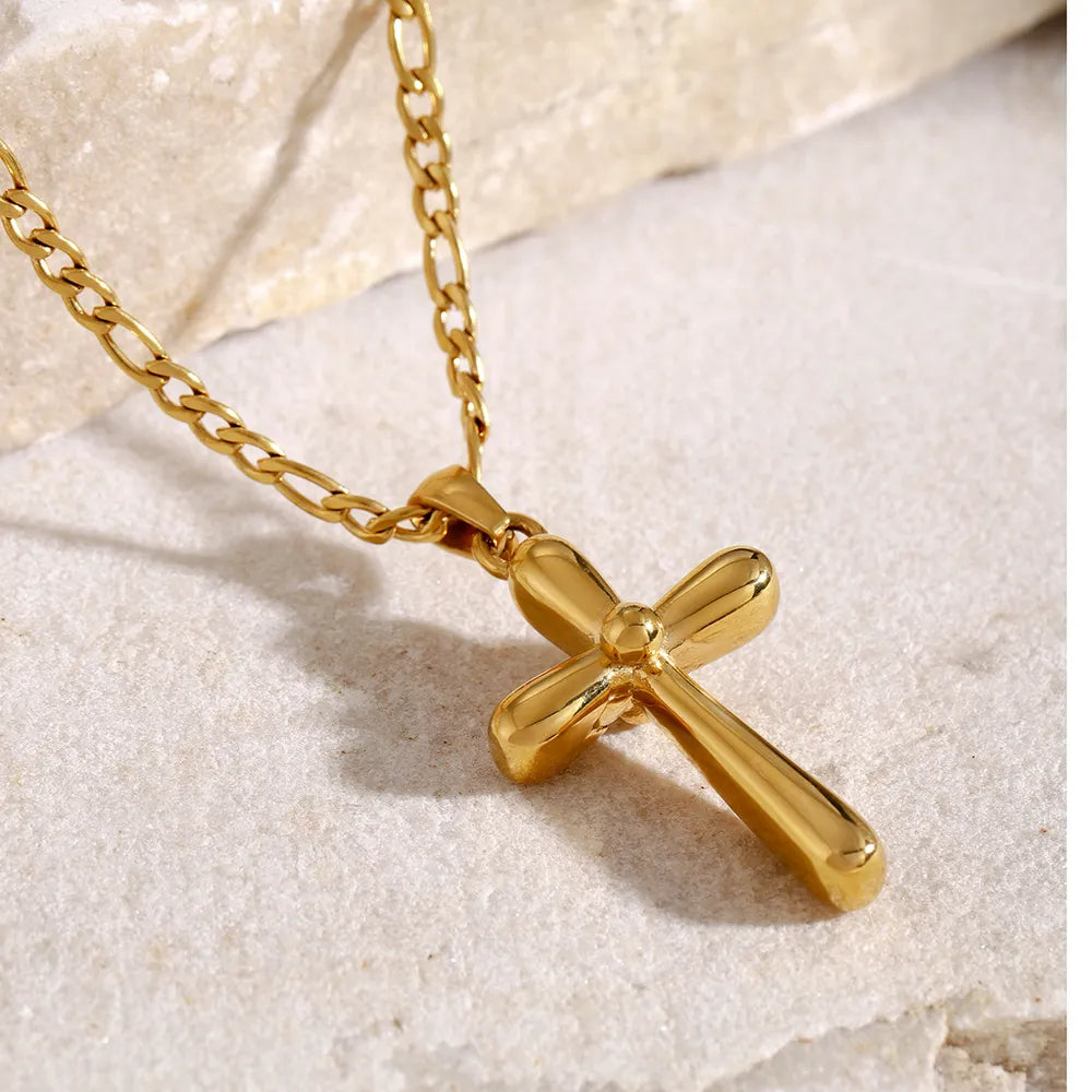 Isabelle 18K Gold-Plated Cross Necklace