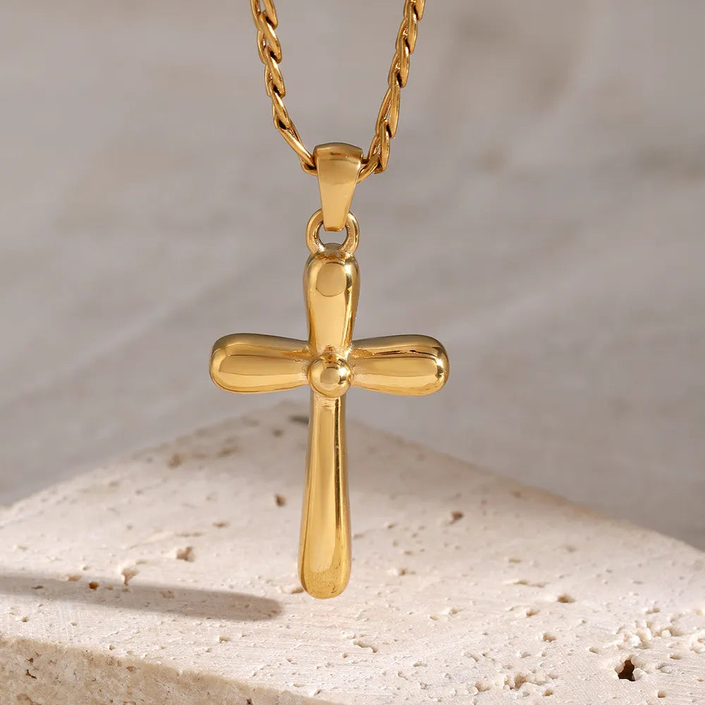 Isabelle 18K Gold-Plated Cross Necklace