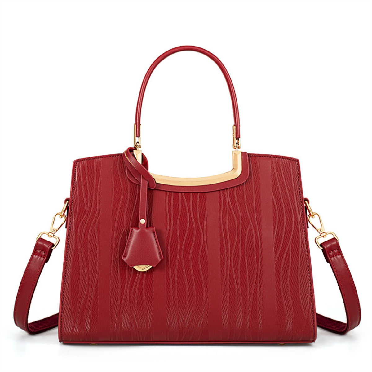 Valentina Textured Top Handle Bag