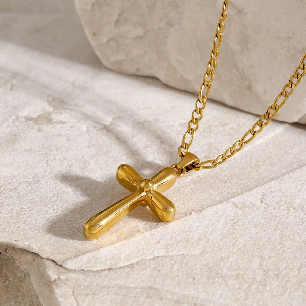 Isabelle 18K Gold-Plated Cross Necklace