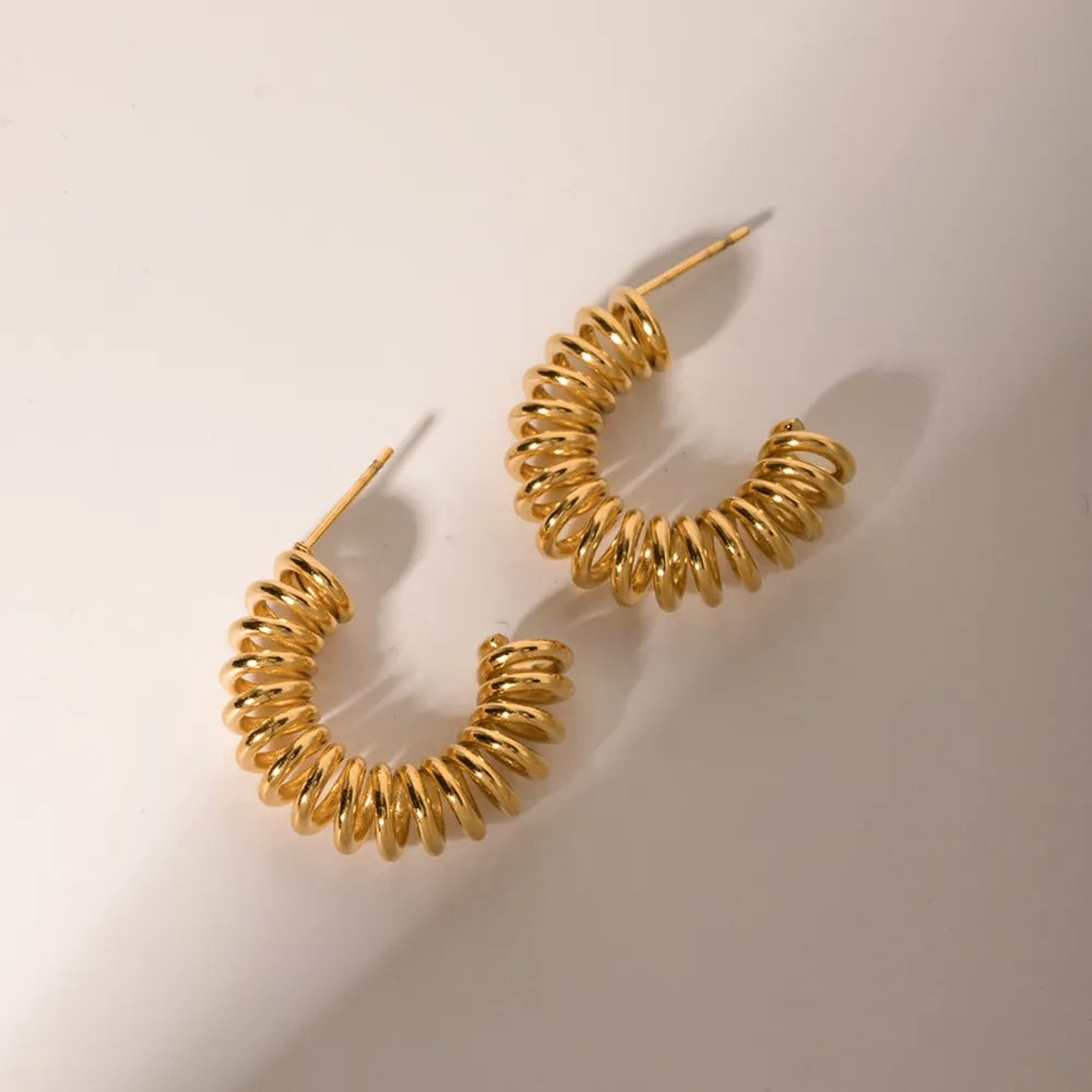 Estelle 18K Gold-Plated C-Hoop Earrings