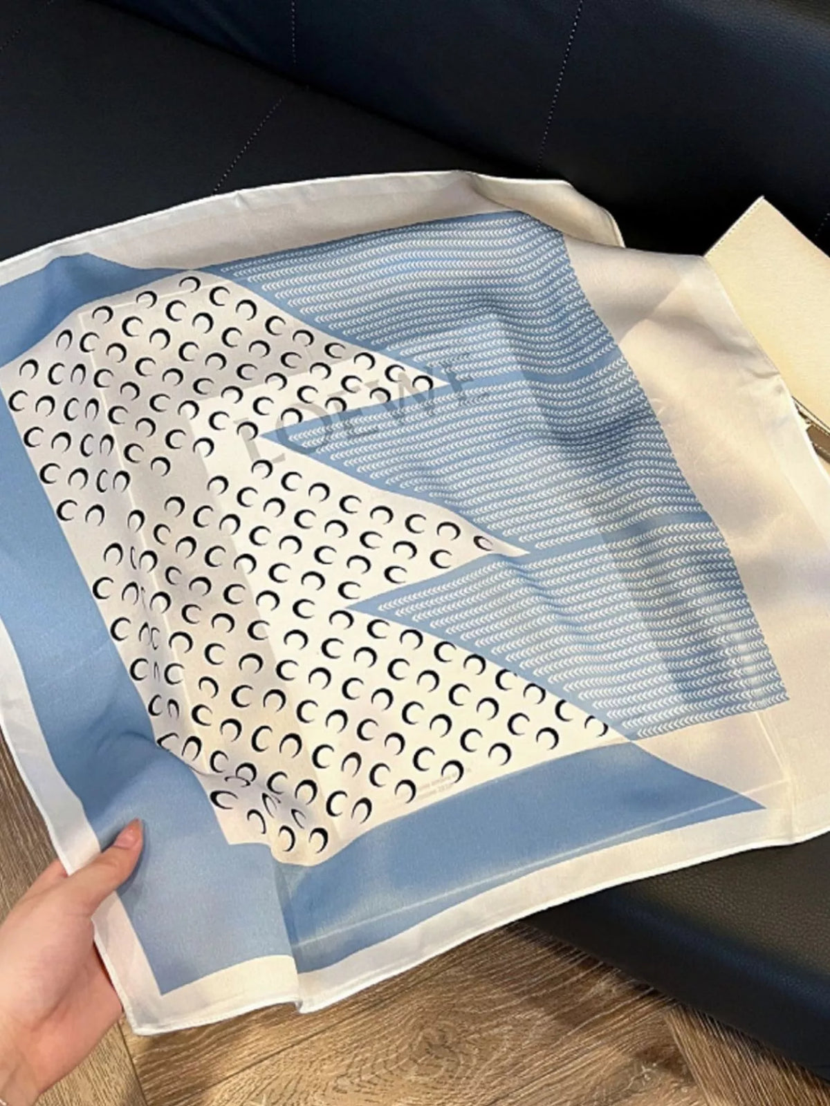 Céleste Light Blue Silk Square Scarf